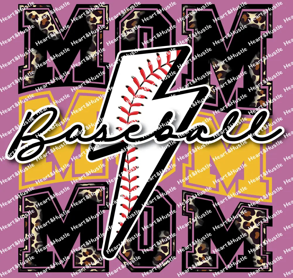 baseball Mama Lightning Bolt