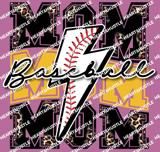 baseball Mama Lightning Bolt