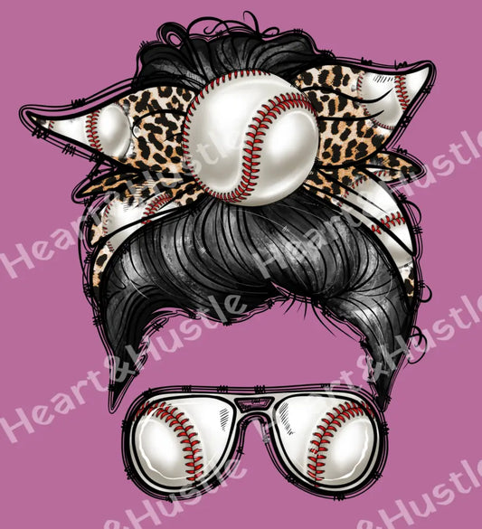 Baseball Messy Bun