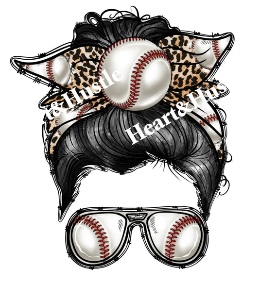 Baseball Messy Bun