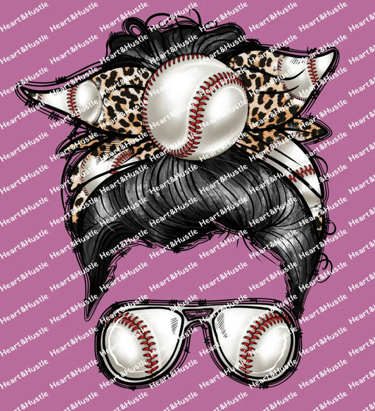 Baseball Messy Bun