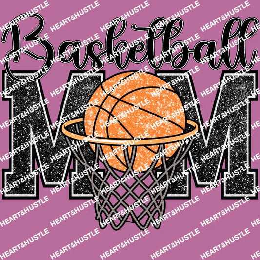 Basketball Mom With Hoop & Ball