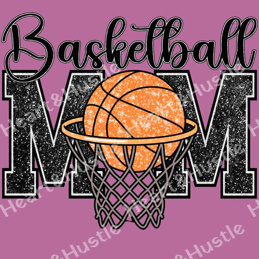 Basketball Mom With Hoop & Ball