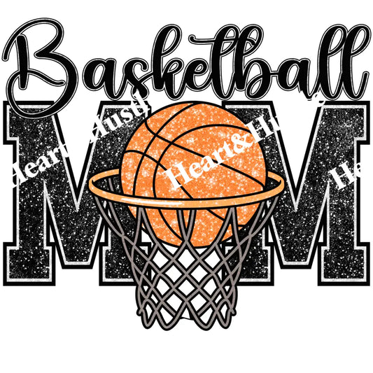 Basketball Mom With Hoop & Ball
