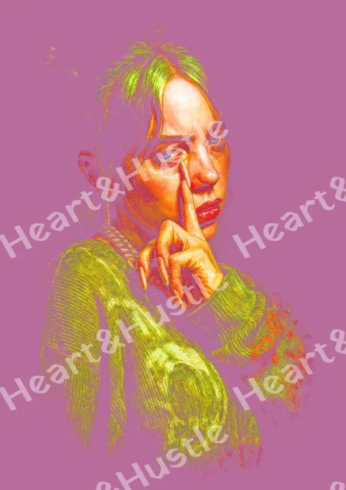 Billie Elish Halftone