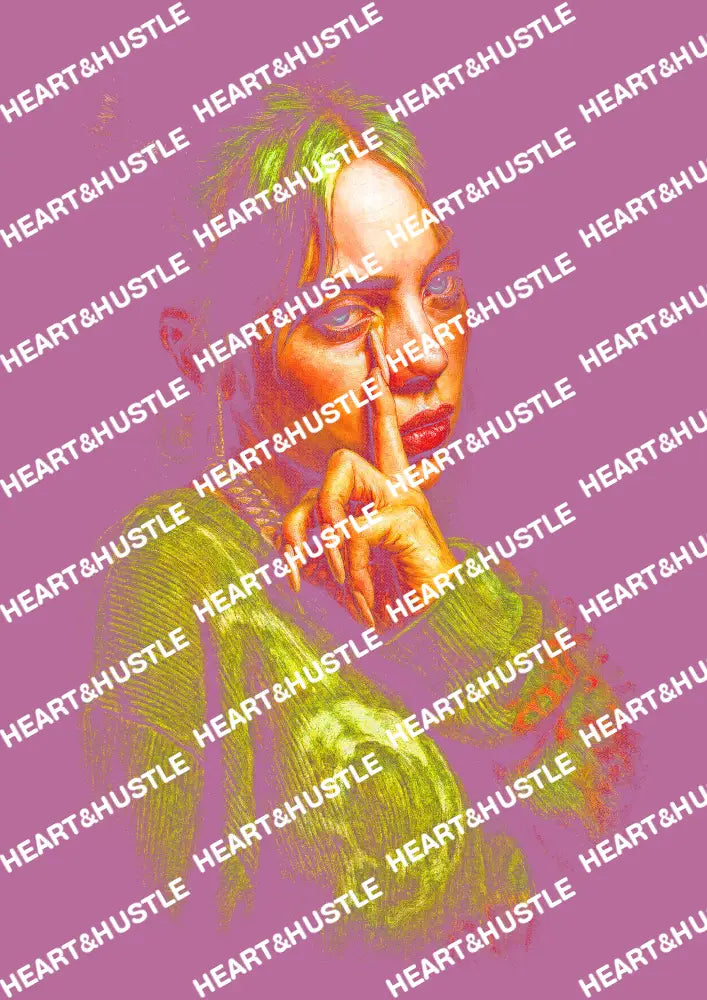 Billie Elish Halftone
