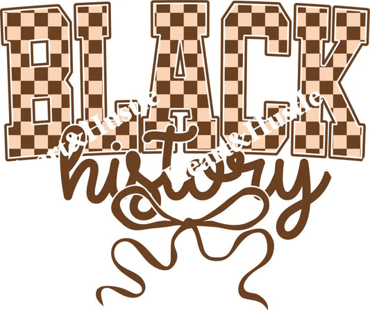 Black History Brown Checkered