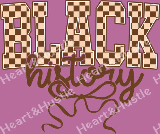 Black History Brown Checkered