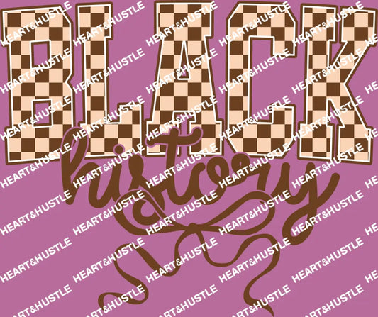 Black History Brown Checkered