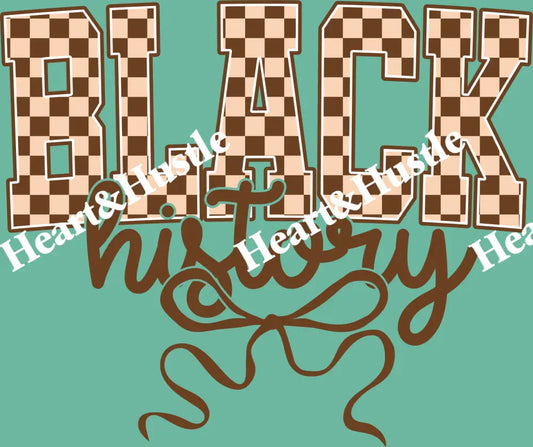 Black History Brown Checkered