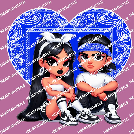 Blue Heart Couple