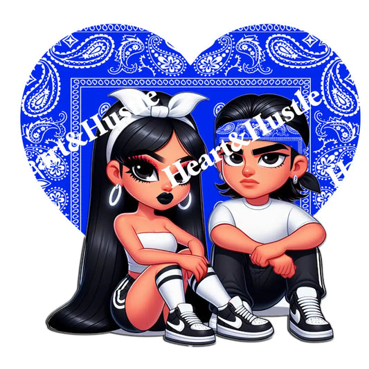 Blue Heart Couple