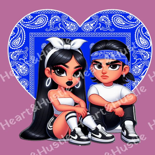Blue Heart Couple
