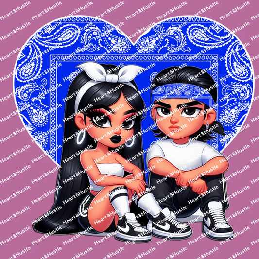 Blue Heart Couple