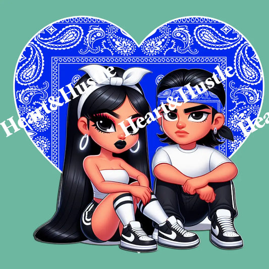 Blue Heart Couple