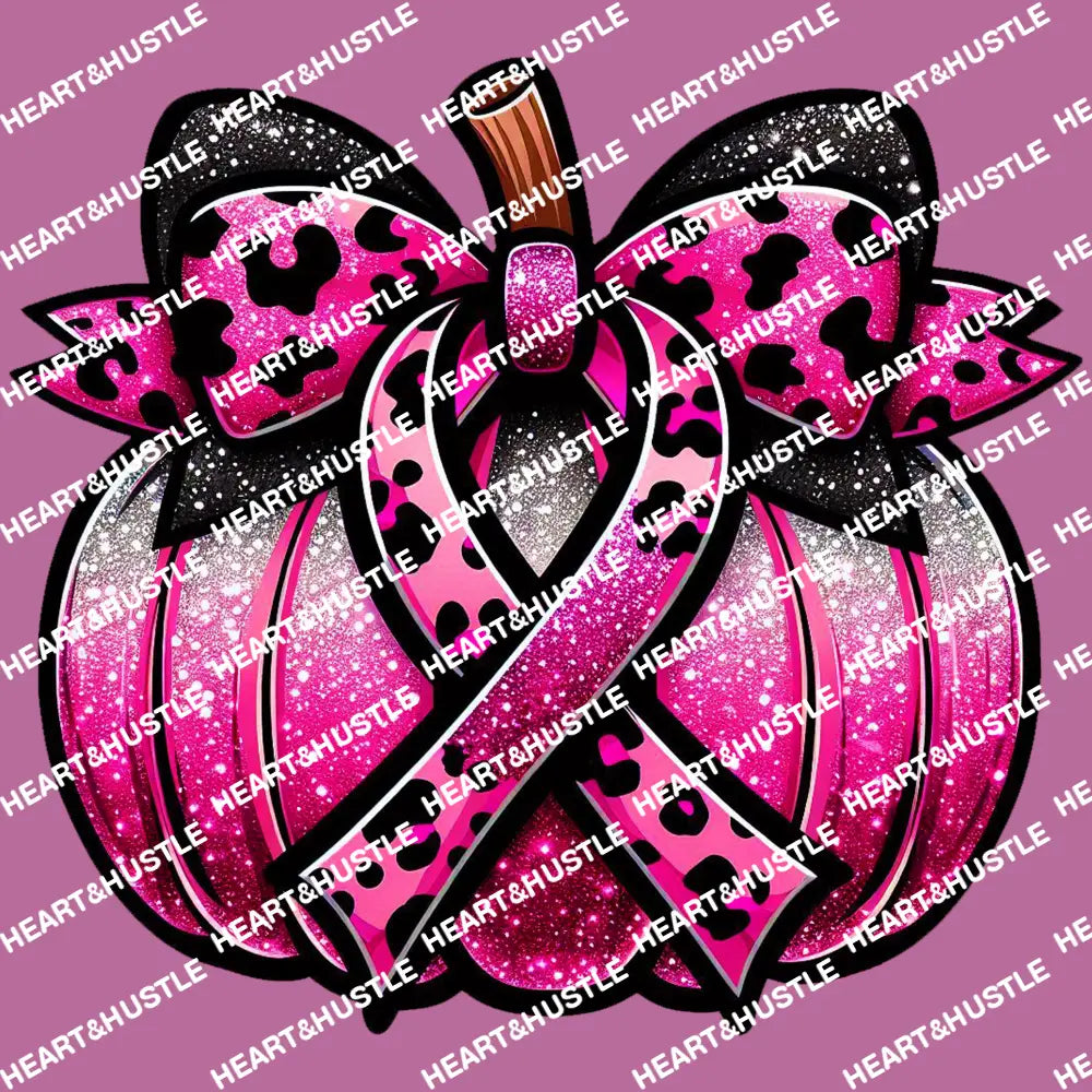 Breast Cancer Ribbon Pumpkin