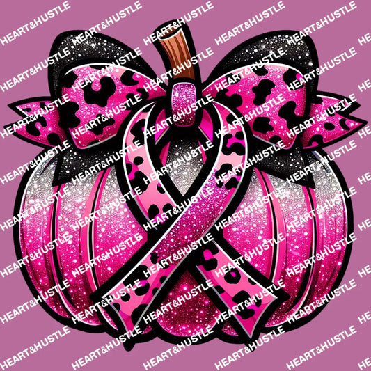 Breast Cancer Ribbon Pumpkin