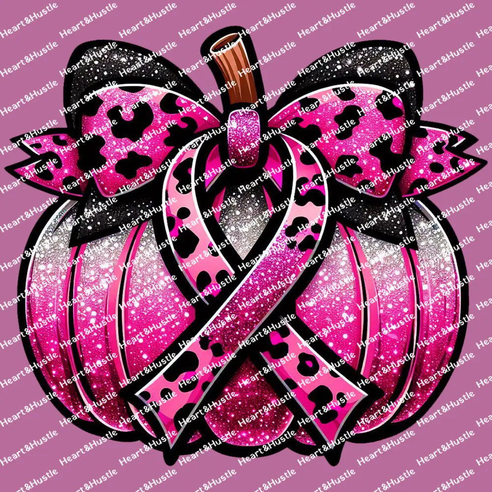 Breast Cancer Ribbon Pumpkin
