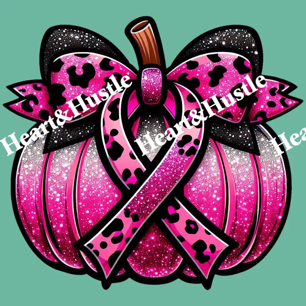 Breast Cancer Ribbon Pumpkin
