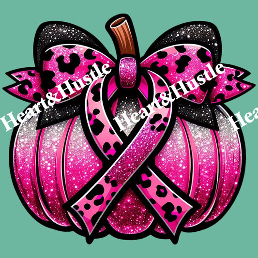 Breast Cancer Ribbon Pumpkin