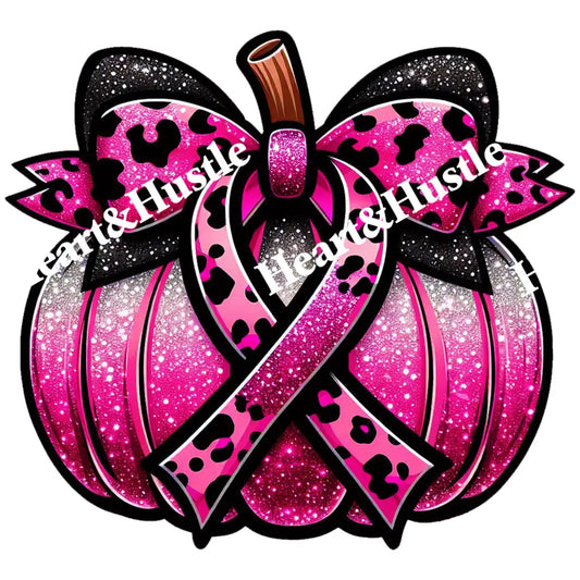 Breast Cancer Ribbon Pumpkin