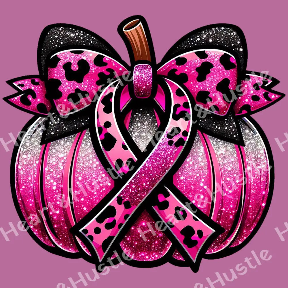 Breast Cancer Ribbon Pumpkin