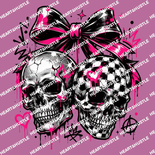 Broken Heart Skull Bowtie