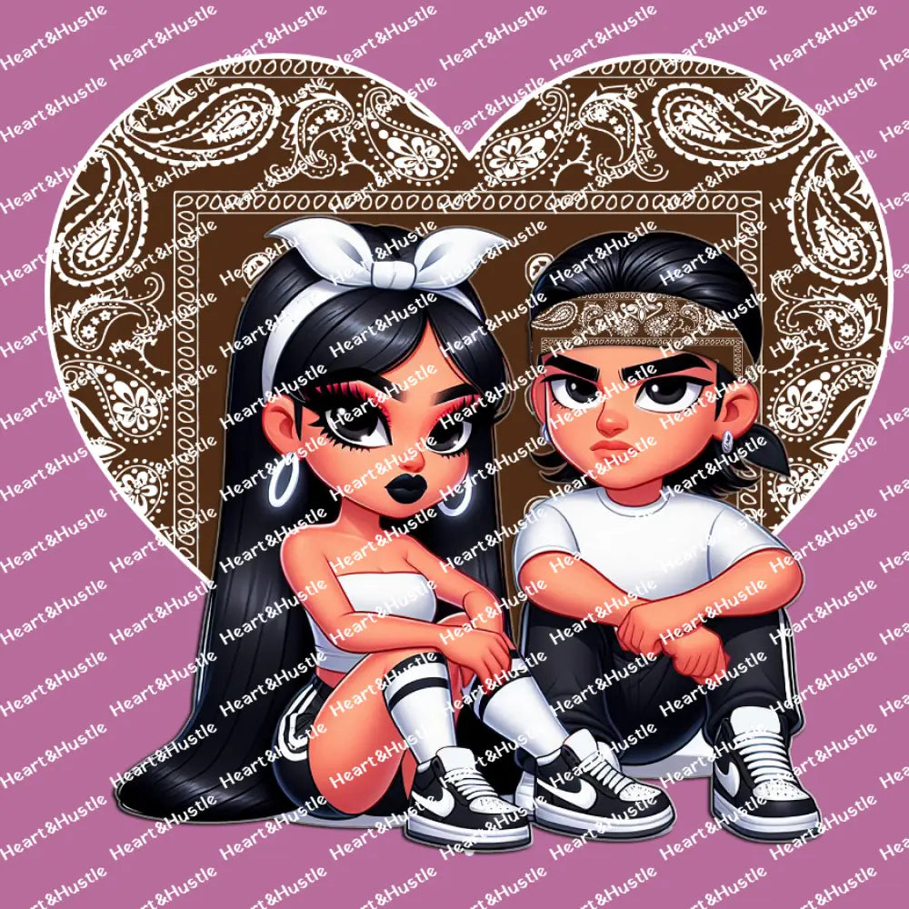 Brown Heart Couple