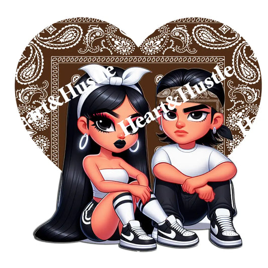 Brown Heart Couple