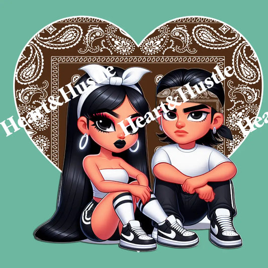 Brown Heart Couple