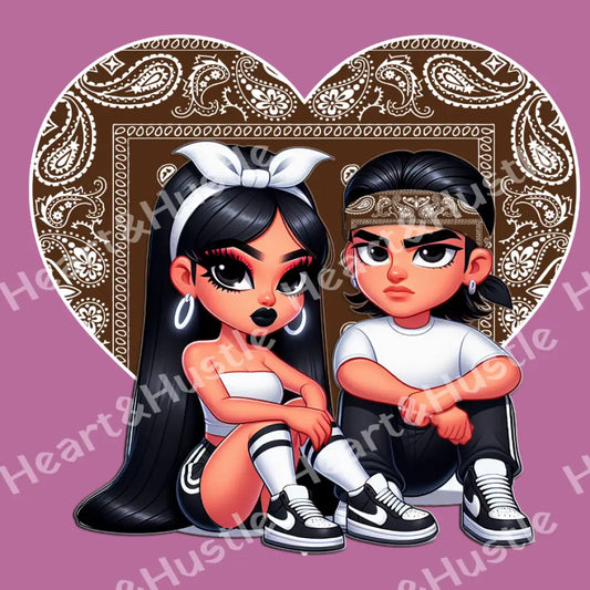 Brown Heart Couple
