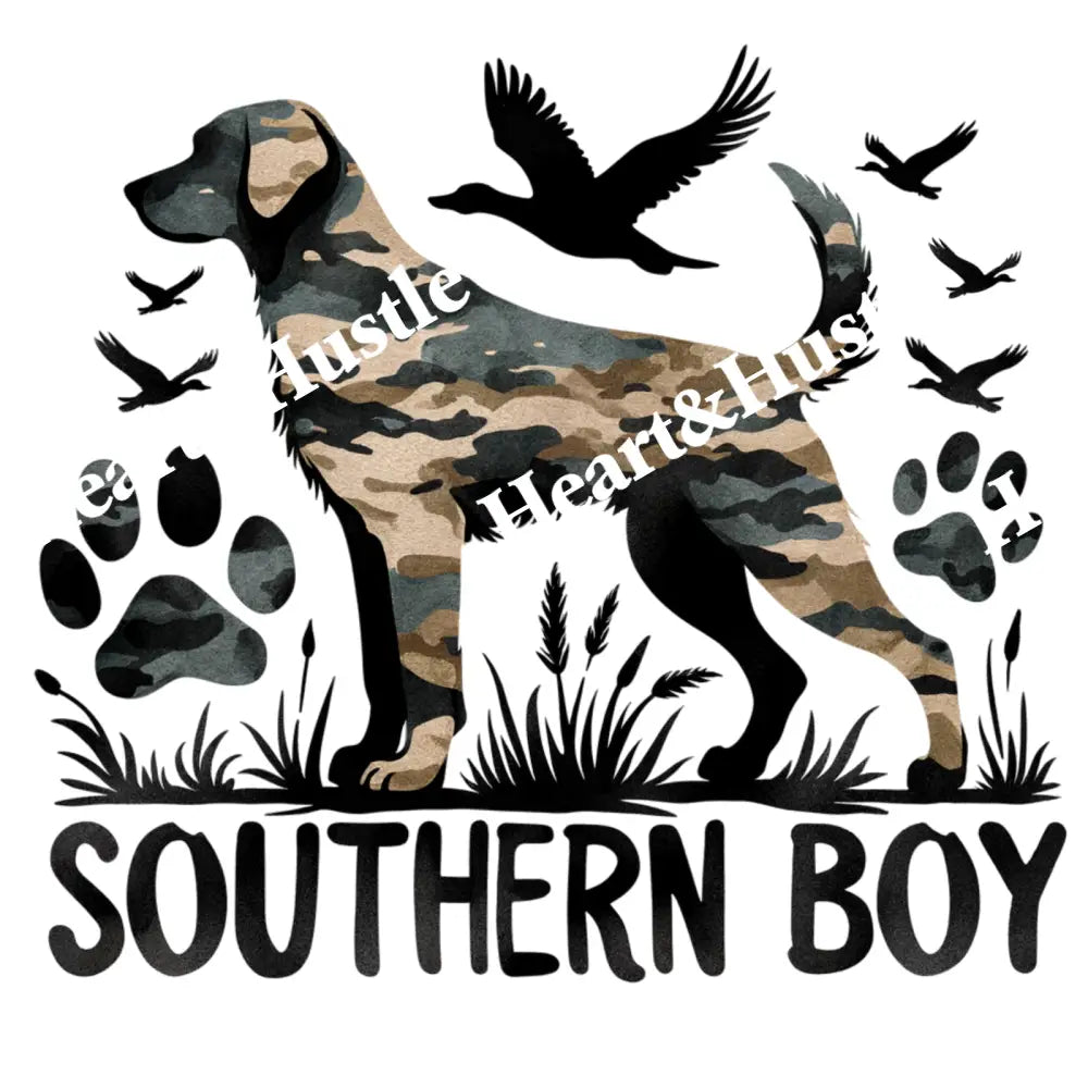 Camo Hunting Dog Southern Boy