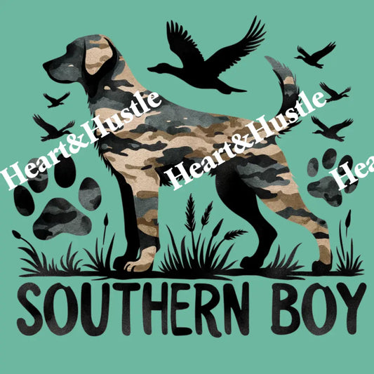 Camo Hunting Dog Southern Boy