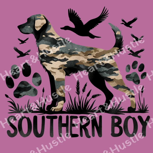 Camo Hunting Dog Southern Boy