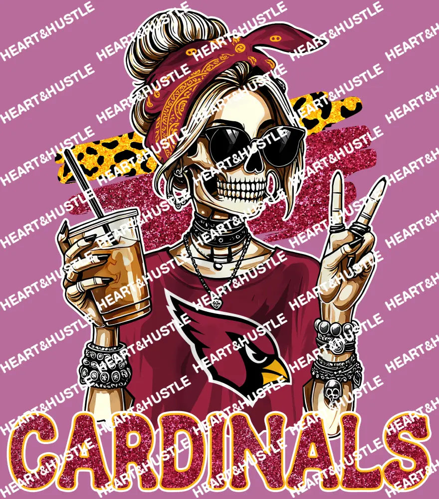 Cardinals Skully Girl