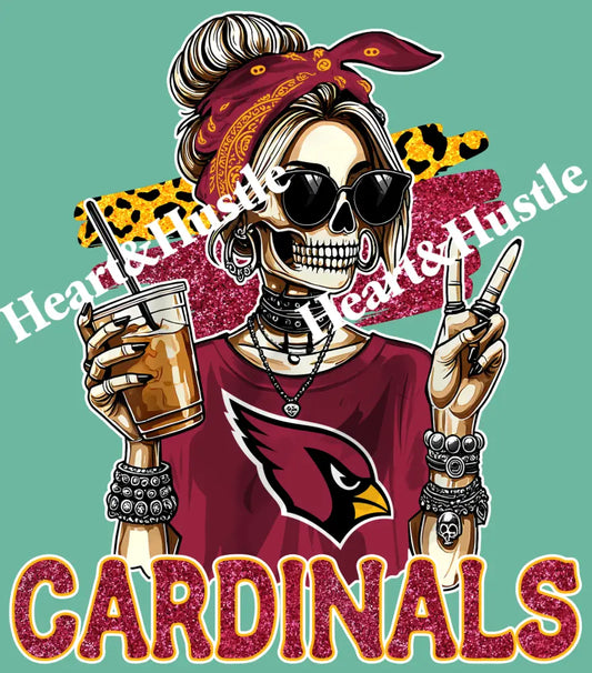 Cardinals Skully Girl