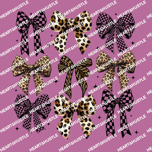 Checkered and Leopard Bow