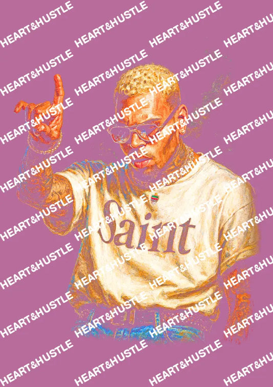 Chris Brown Halftone