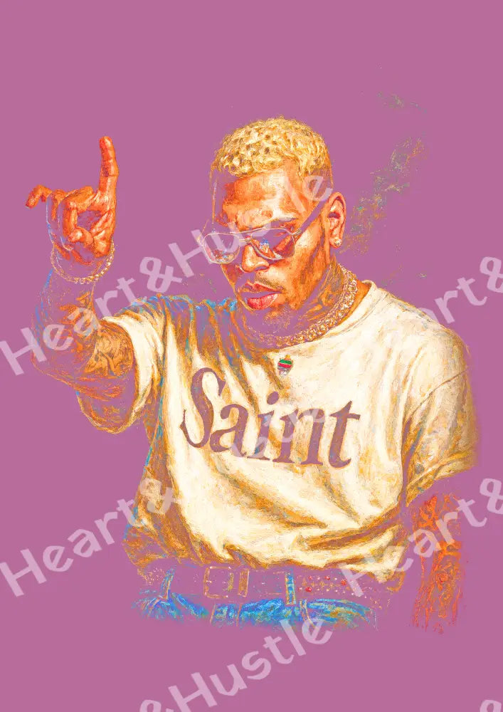 Chris Brown Halftone