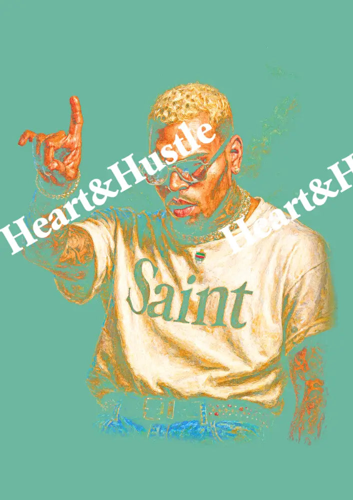 Chris Brown Halftone