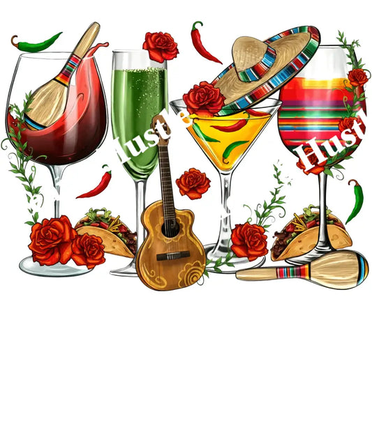 Cinco De Mayo Wine Glasses