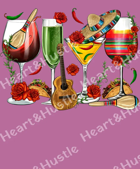 Cinco De Mayo Wine Glasses