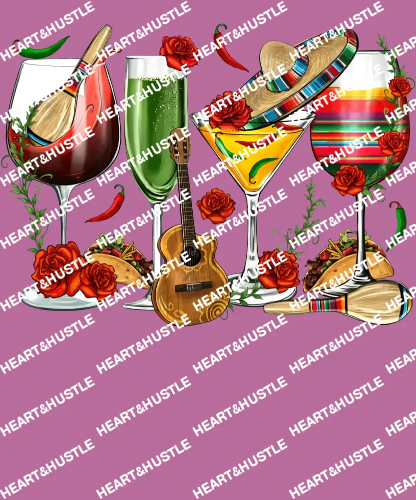 Cinco De Mayo Wine Glasses
