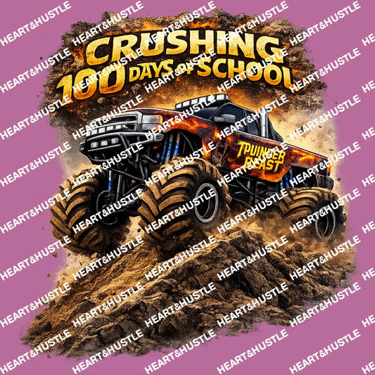 Crushing 100 days of school monster truck