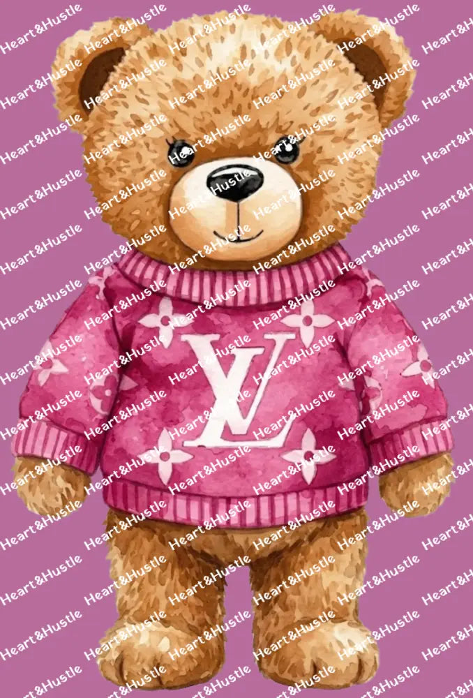 Designer Boujee Pink Teddy Bear