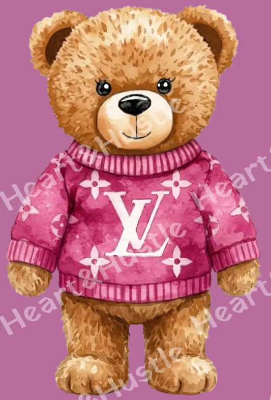 Designer Boujee Pink Teddy Bear