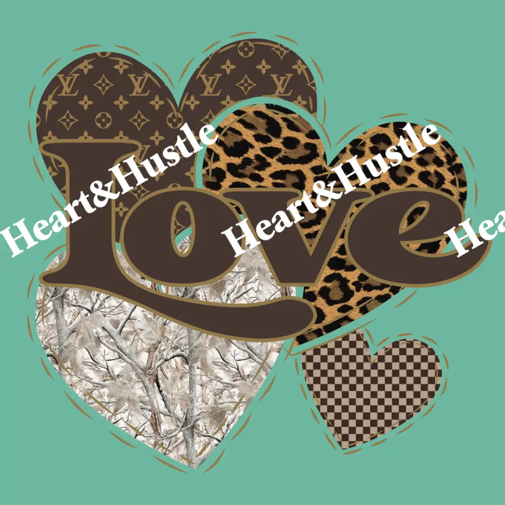 Designer Cheetah Love Heart