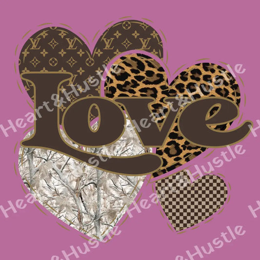 Designer Cheetah Love Heart