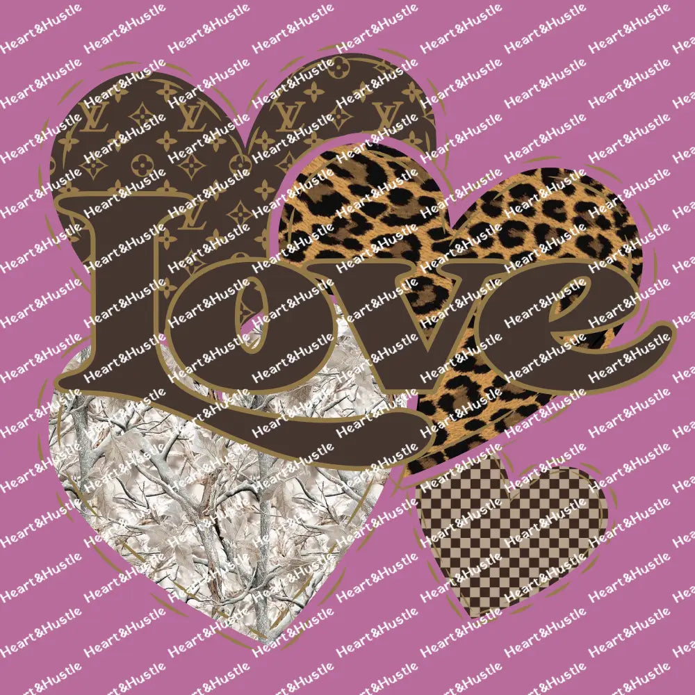 Designer Cheetah Love Heart