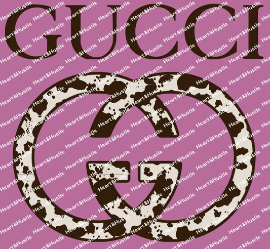 Designer Gu cow print